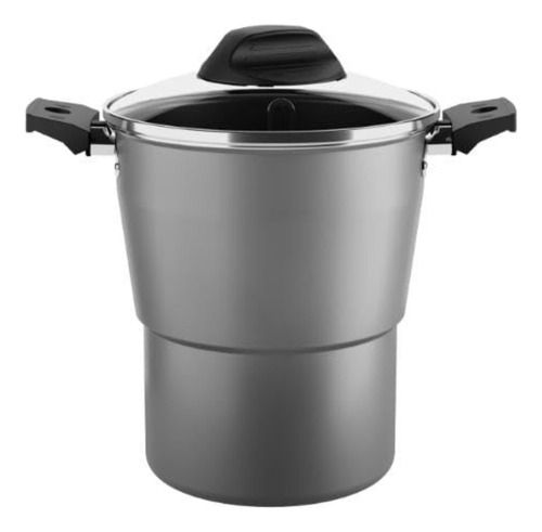 Panela Cuscuzeira Antiaderente 14cm Alumínio Teflon - Brinox Cor Cinza