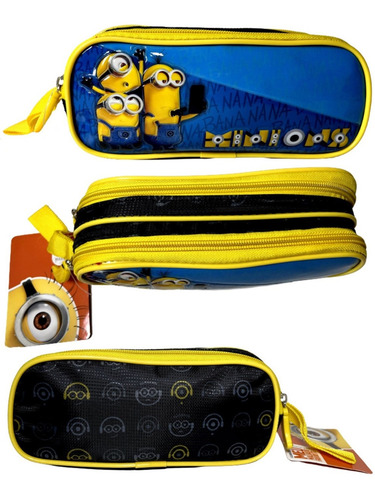 Imagem 4 de 4 de Kit Minions Original : Mochila Rodinhas + Lancheira + Estojo