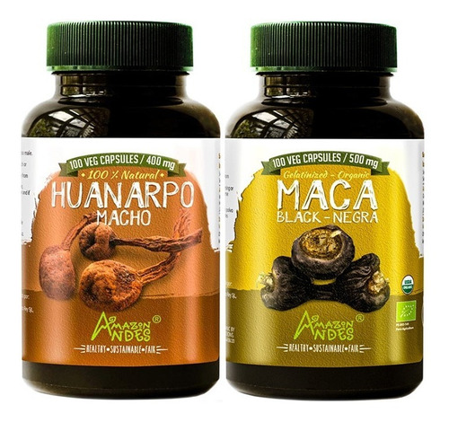 Huanarpo Macho Con Maca Negra (120 Cáp. X 500 Mg)  X 2