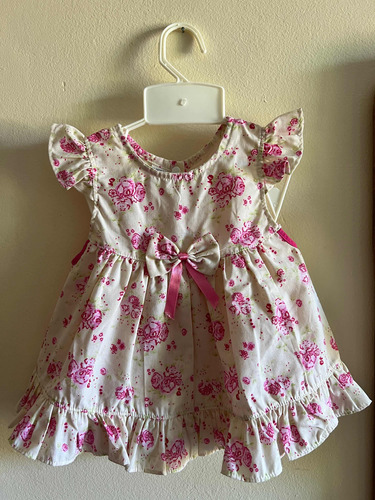 Vestido Bebé Hermoso 100% Algodón Nuevo 0-3 Meses