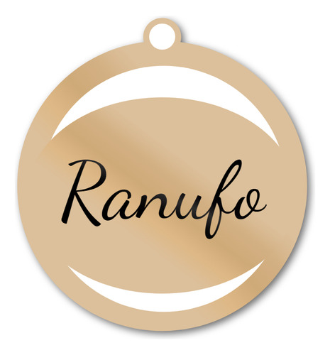 Ornamento Árvore De Natal Ranufo Nome Acessório Mdf