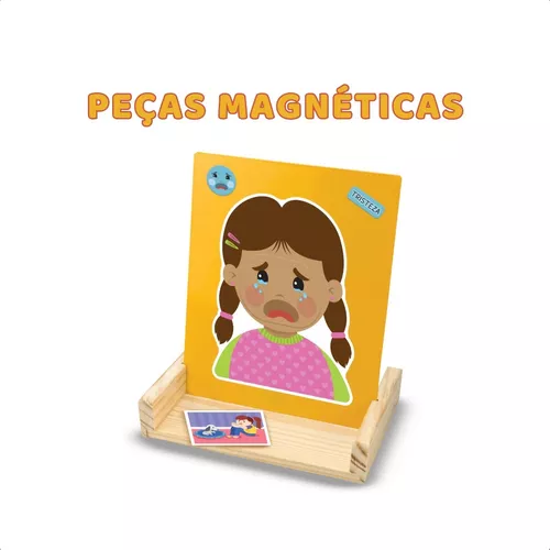 Jogo Infantil Quadro Das Emoções 30 Pcs Magnéticas Nig 0456