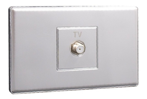 Tomas Cable Tv(plastico+cromo)plateado Linea Decor Hea Light