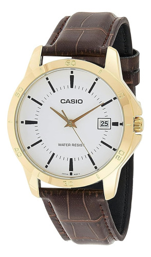 Casio Mens Mtp-v004gl-7a Reloj De Cuarzo Con Fecha Y Cuero G