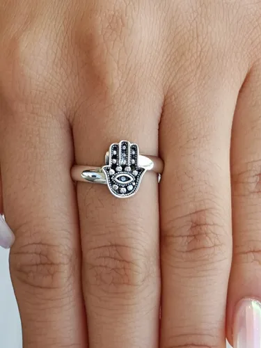 Anillo mano de fatima plata sales