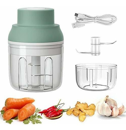 Electric Mini Garlic Chopper, Portable Food Processor With U