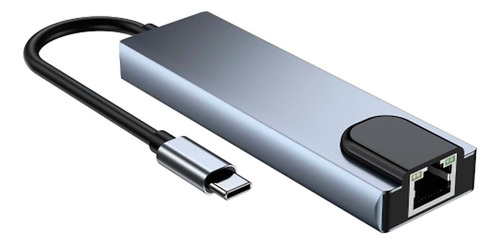 Adaptador Hub Delta 4x1 Usb-c A Usb 3.0 + Hdmi + Usb-c + Lan