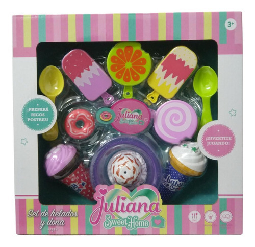 Imagen 1 de 1 de Set Juliana Helados Y Donas Sweet Home Accesorios Cocina Ed