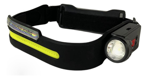 Linterna Minero Vincha Recargable Usb Cabeza Luz Led Camping Linterna Negro Luz Blanco