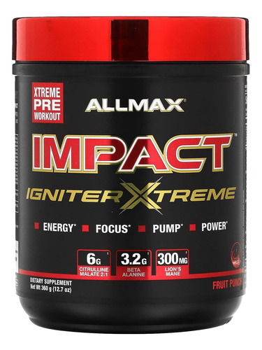 Allmax Nutrition Impact Igniter Extreme 40 Servicios 