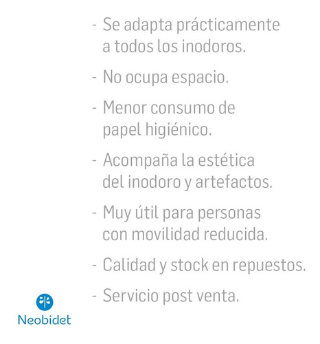Imagen 8 de 10 de Bidet Para Inodoro Duchador Bidet Matic Neobidet Frío Calor!