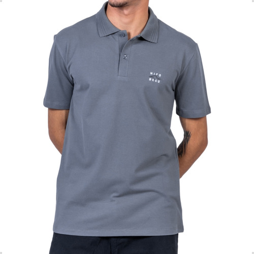 Camiseta Lisa Gola Polo Básica Stretch Nicoboco Respirável