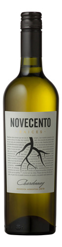 Vino Chardonnay Novecento Raíces bodega D. Robino 750 ml en estuche de sin estuche