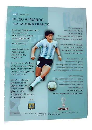 Card Diego Armando Maradona Edição Especial - Importado