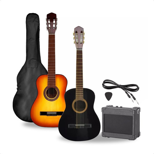 Guitarra Electrocriolla Mediana 3/4 + Amplificador + Pack 