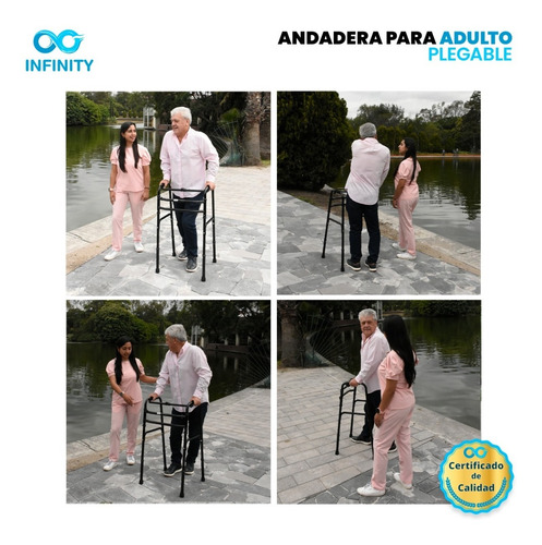 Andadera Rider De Aluminio Plegable Color Plata