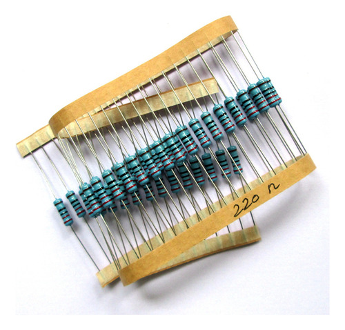 50 Piezas Resistencias 220 Ohm1 Watt Resistencia