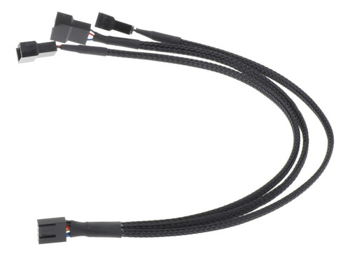 . 2 Cable Divisor De 2x4 Pines Negro Ventiladores De 2