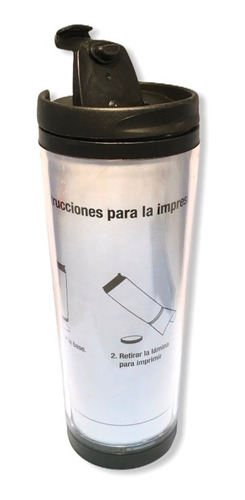 Imagen 2 de 10 de Jarro Térmico Plástico Lumilite Para Colocar Foto O Diseño