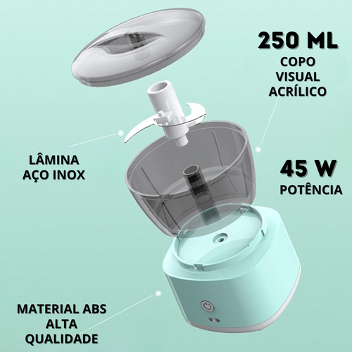 Triturador Eletrico 250ml - Compacto E Pratico