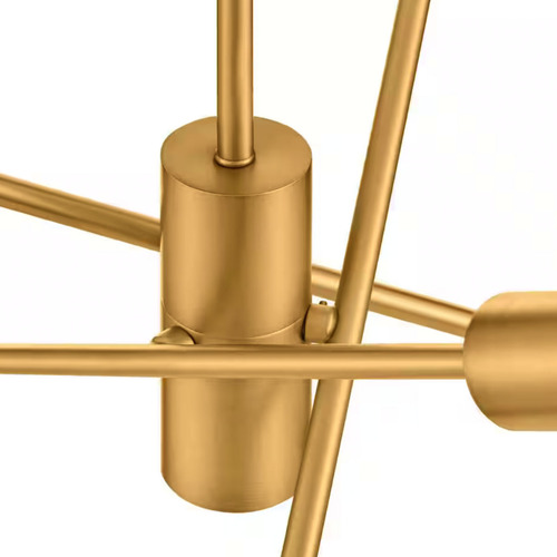 Lampara De Techo Colgante Moderna Candelabro 6 Luces 110v Estructura Dorado