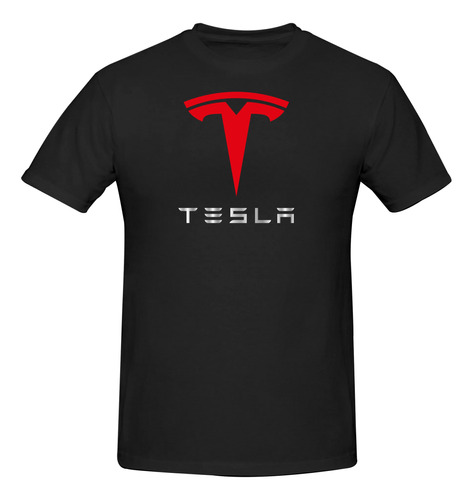 Playera Mod Tesla Logo Estampado En Vinil 