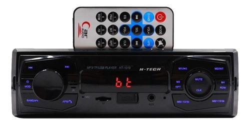 Som automotivo H-Tech HT-1019 com USB, bluetooth e leitor de cartão SD