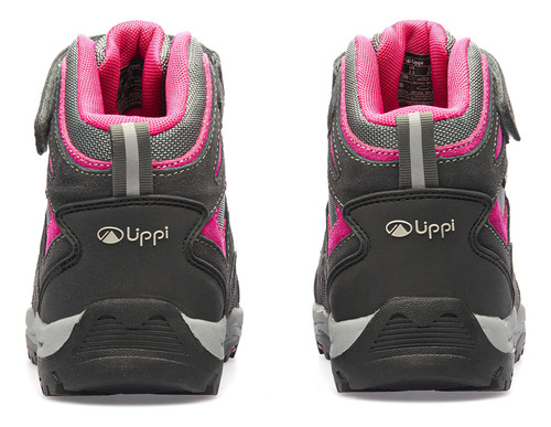 Botín Niña Puelo Cs Hi Velcro Gris / Fucsia Lippi I25
