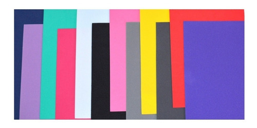 Foami Tamaño Carta Varios Colores (12 Pzas)