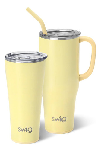 Swig Life Shimmer Buttercup Mega Set Taza Viaje 40 Onza Asa