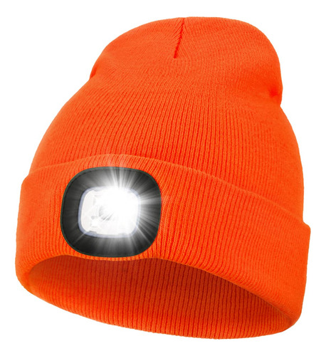 Gorro Unisex Con Luz, Recargable Por Usb, Manos Libres, Luz