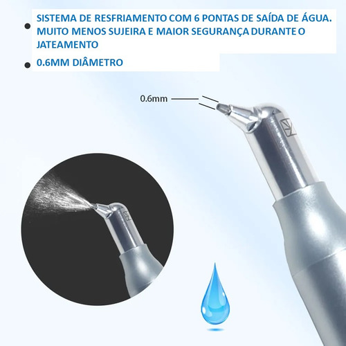 Jateador Microjato De Oxido De Aluminio Com Água Biomimetica