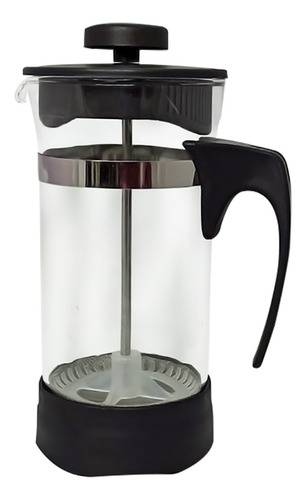 Cafetera Prensa Francesa A Embolo Manual Vidrio 300 Ml Color Negro