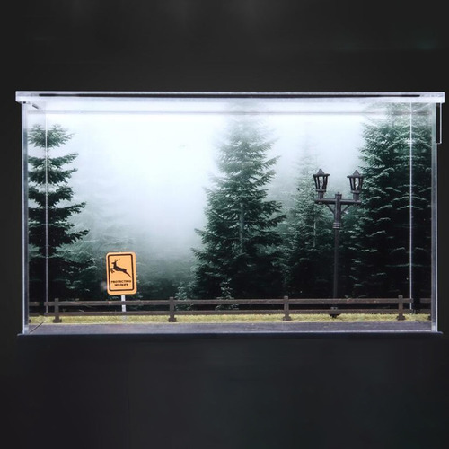 Modelo De Vitrina De Plástico Con Simulación De Diorama A