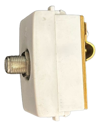 Toma Tv-catv Pin Fino Final 1 Conector Solo Teclastar Blanco Arena