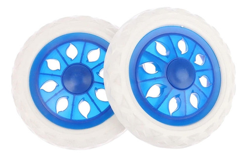 Ruedas Para Carrito De Compras Plegables De 2 Piezas, Azul