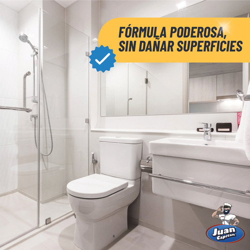 Juan Capitán: Limpiador De Baños, Azulejos, Lavabos y Superficies. No Ácidico. 4 Lts