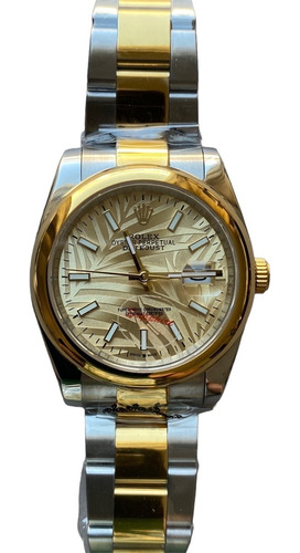 Reloj Rolex Datejust Automatico Zafiro 36mm Bitono Dama Palm (Reacondicionado)