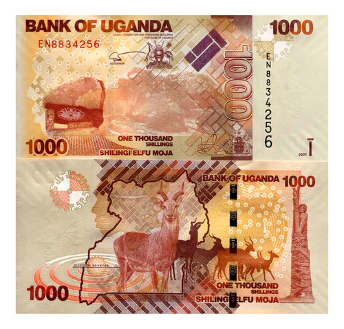 Uganda - 1.000 Chelines - Año 2021