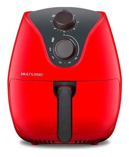 Fritadeira Sem Óleo Multilaser Air Fryer 4 L Ce084 Vermelha