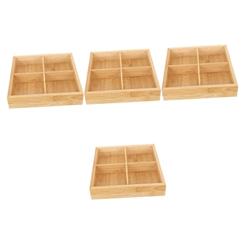 Organizador De Té De Madera 4 Piezas