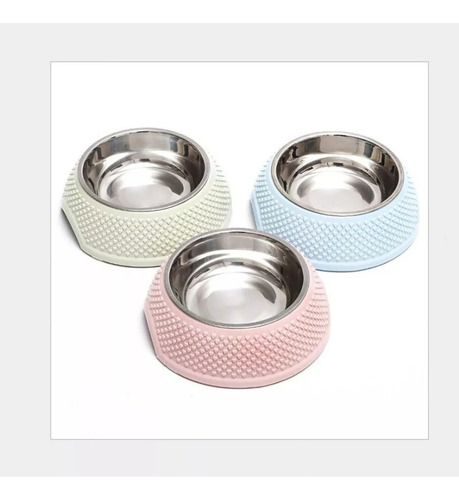 Imagen 4 de 7 de Plato Mascotas Con Cuenco De Acero Inoxidable