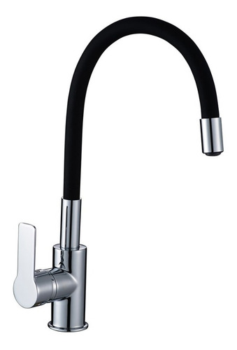 Llave Monomando Flexible Negra Lavaplato Agua Fria-caliente