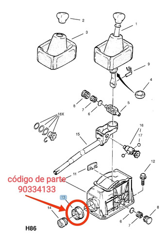 Buje Selectora De Cambio Daewoo Nubira Motor 1.6 