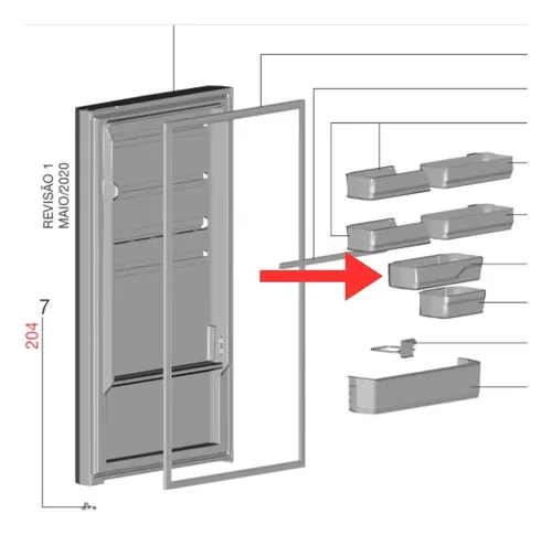 Prateleira 2/3 Porta Refrigerador Electrolux A99199401 Orig