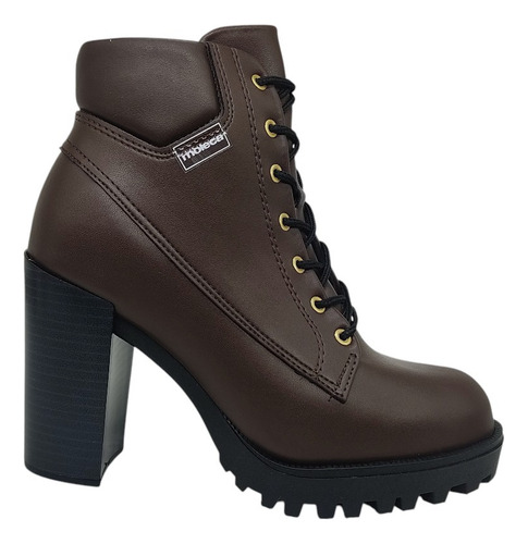 Bota Cano Baixo Feminina Salto Tratorado Alto Moleca 5325119