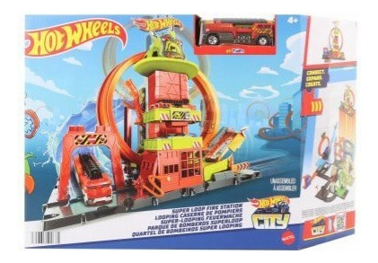 Estacion De Bomberos Superloop. Camion De Bombero. Mattel