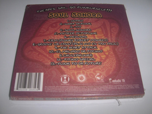 Soul Sonora The Apes Say Go Funkurself Cd Intolerancia 2017 (Usado)
