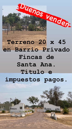 Imagen 1 de 7 de Terreno 20x45 En Paso De La Patria Corrientes Barrio Privado
