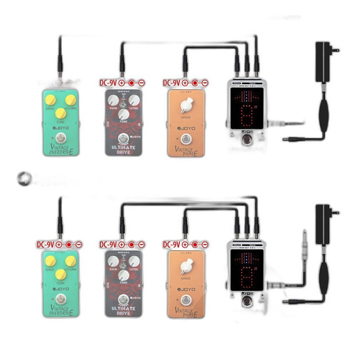 Joyo Power Tune Tuner Pedal 2 En 1 Con 8 Canales Aislados (2